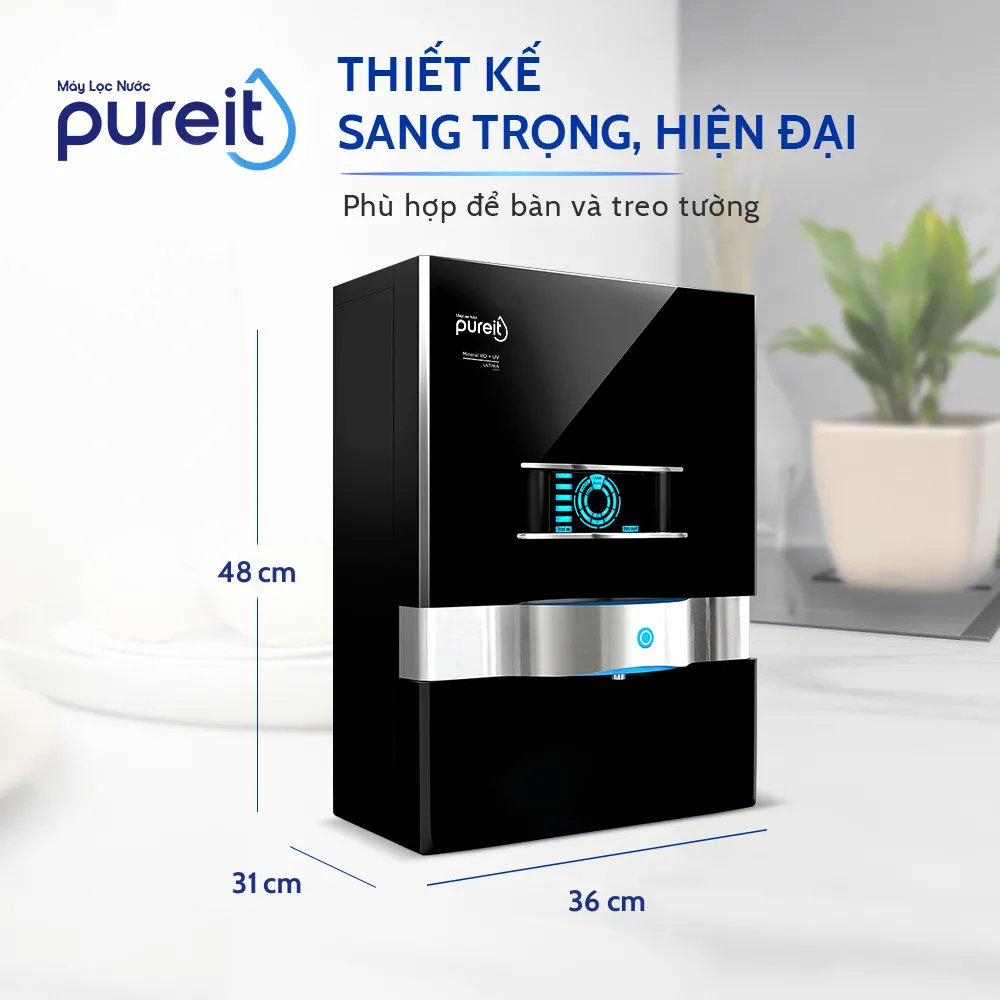 Máy lọc nước treo tường/để bàn Ultima Đen