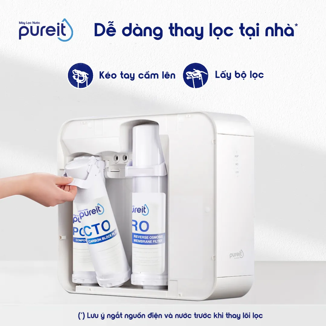 Máy lọc nước âm tủ bếp Delica UR5840