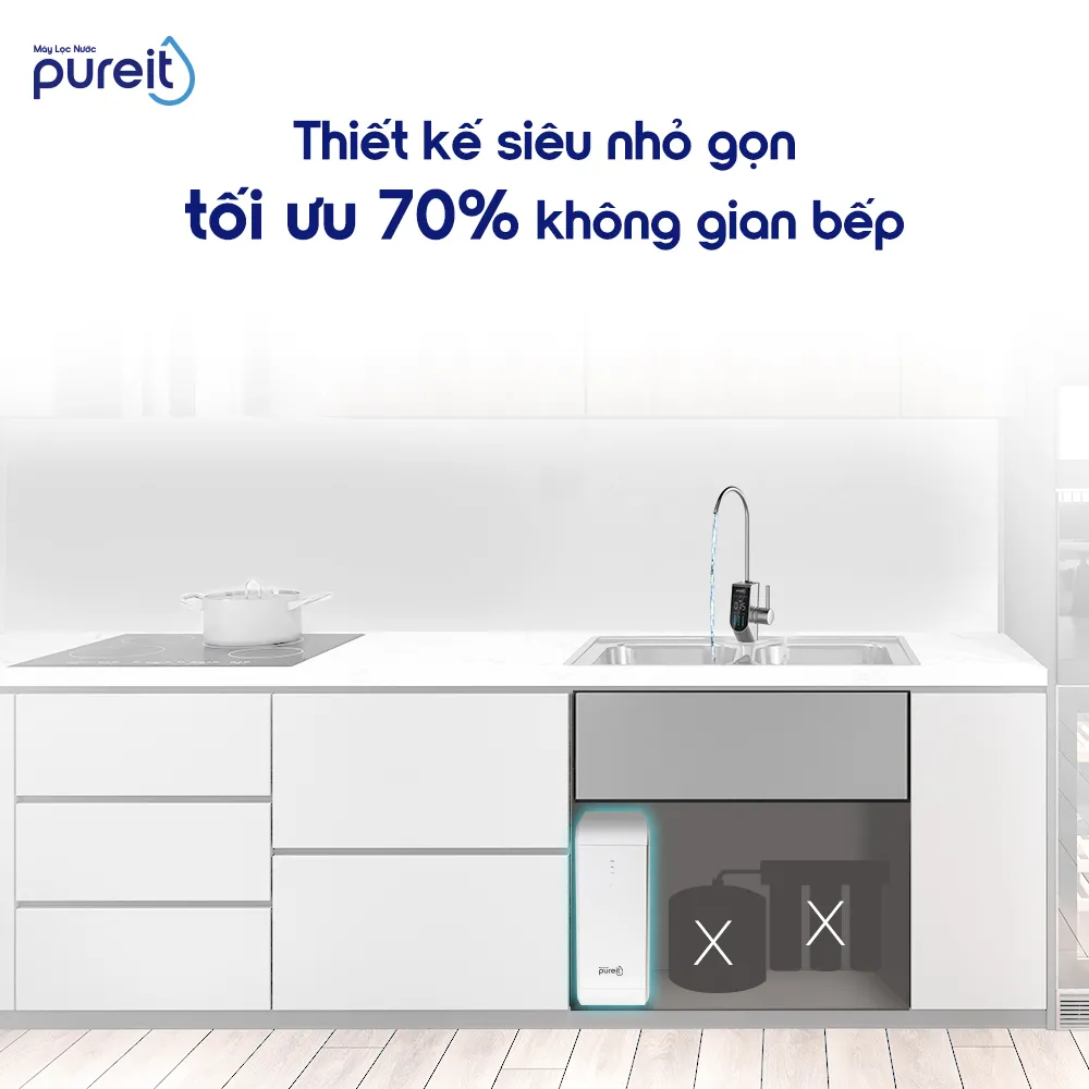 Máy lọc nước âm tủ bếp Delica UR5840