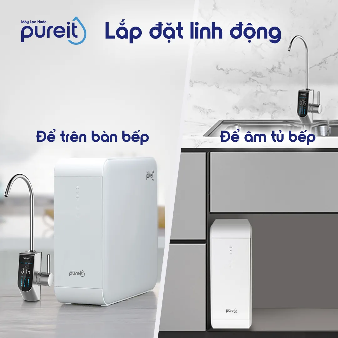 Máy lọc nước âm tủ bếp Delica UR5840