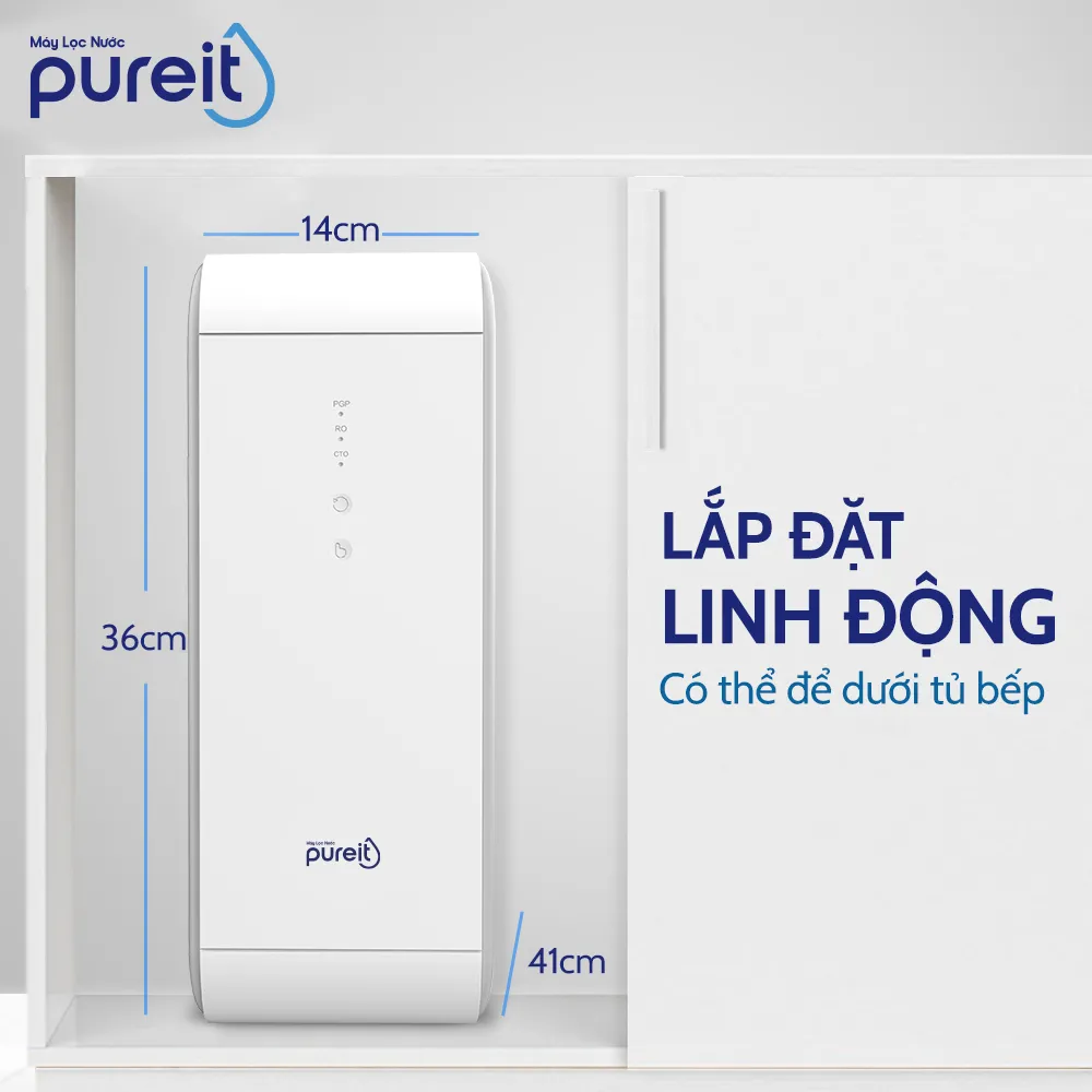 Máy lọc nước âm tủ bếp Delica UR5440