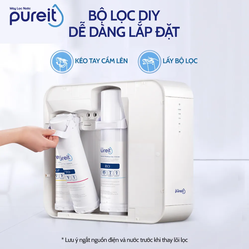 Máy lọc nước âm tủ bếp Delica UR5440